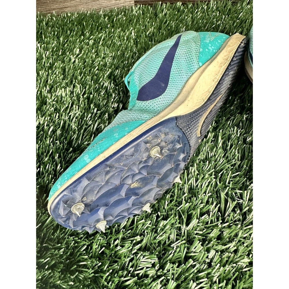 Women's Nike Zoom Rival D 10 907567-301 - Sz 8.5- Aqua Blue Green Racing Shoes‎ - Picture 4 of 6